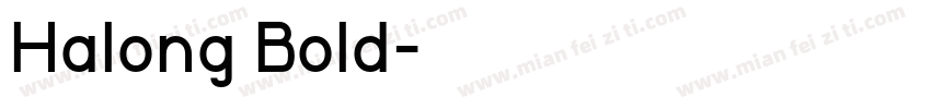 Halong Bold字体转换